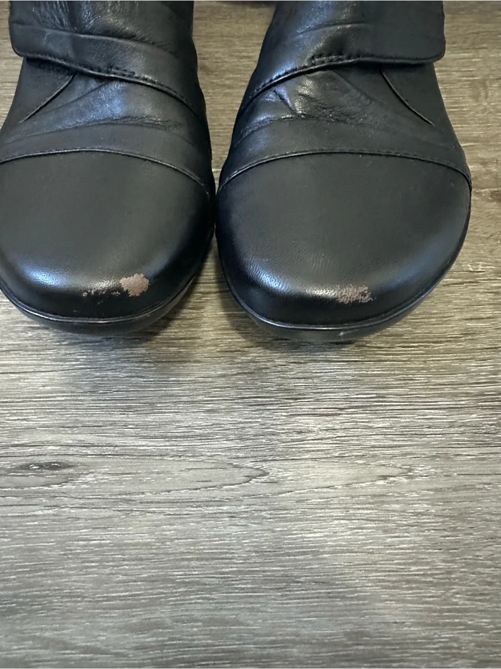Clarks Black Slip-On Leather Loafers for Men